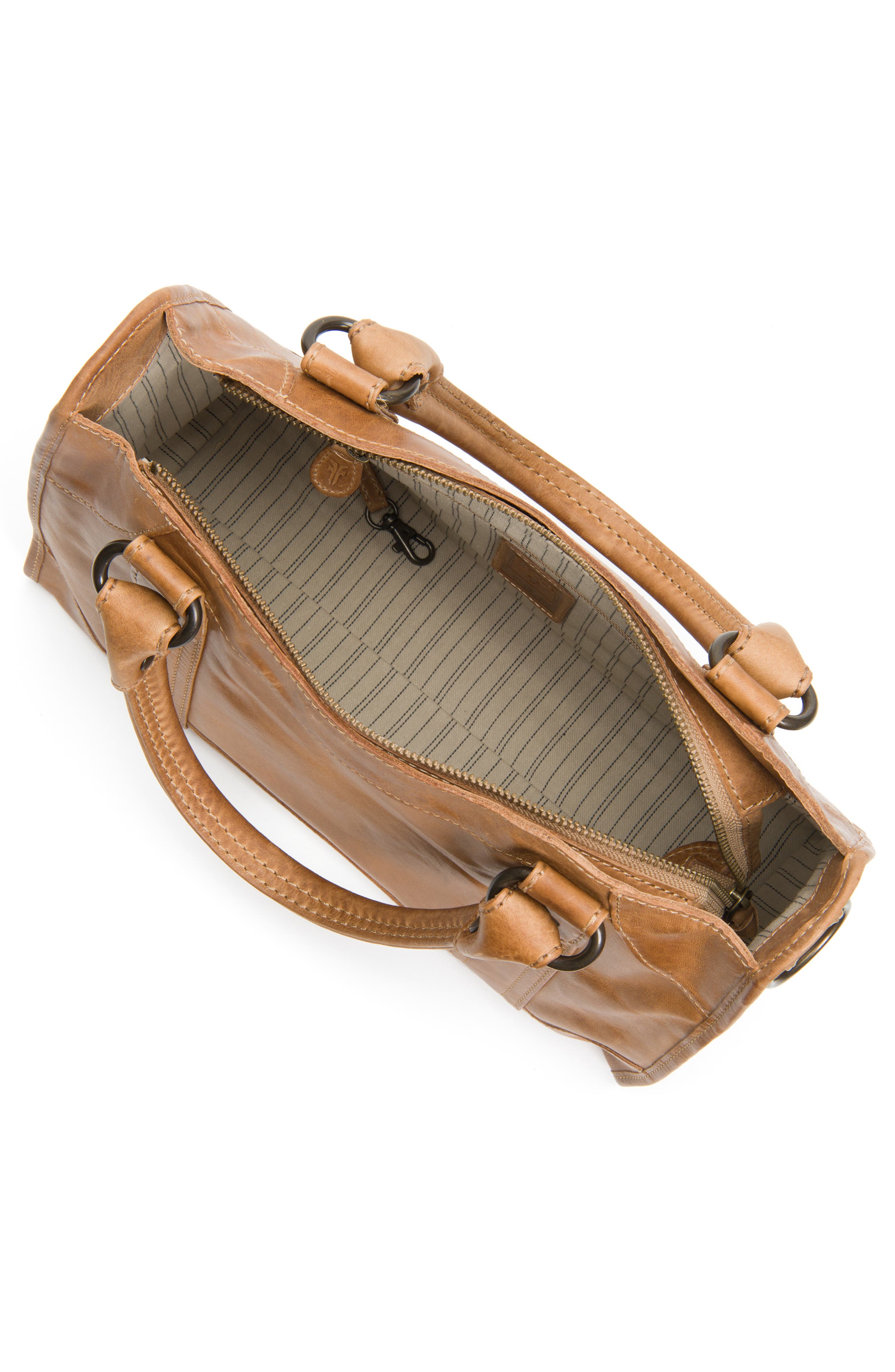 'Melissa' Washed Leather Satchel, Alternate, color, BEIGE