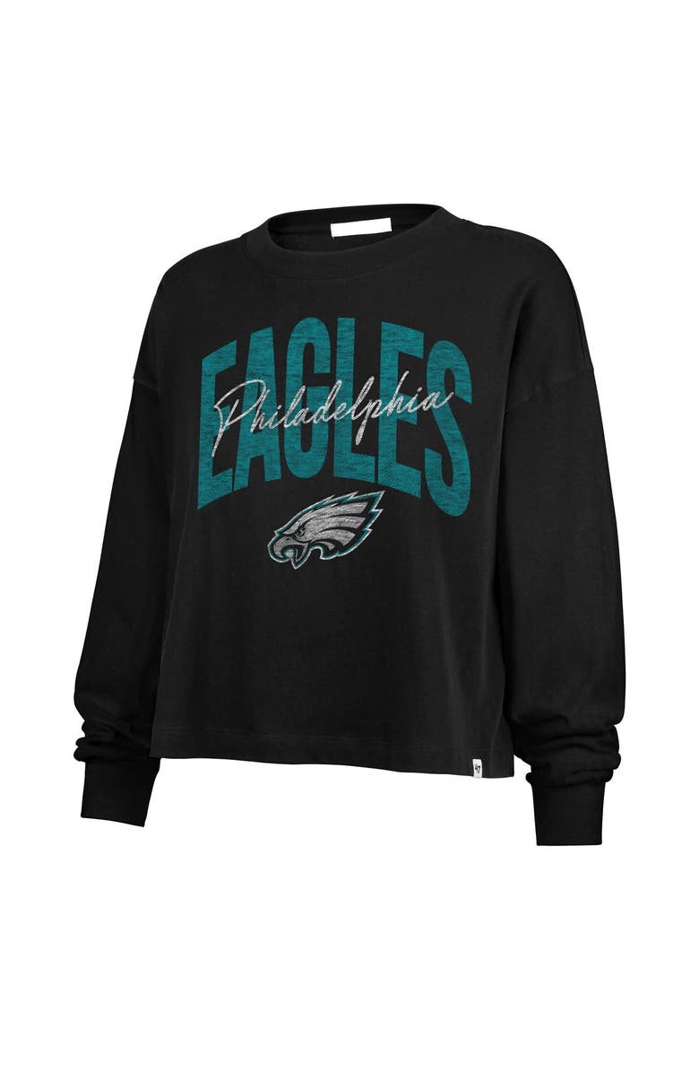 '47 Women's '47 Black Philadelphia Eagles Muse Sydney Long Sleeve T-Shirt, Alternate, color, 