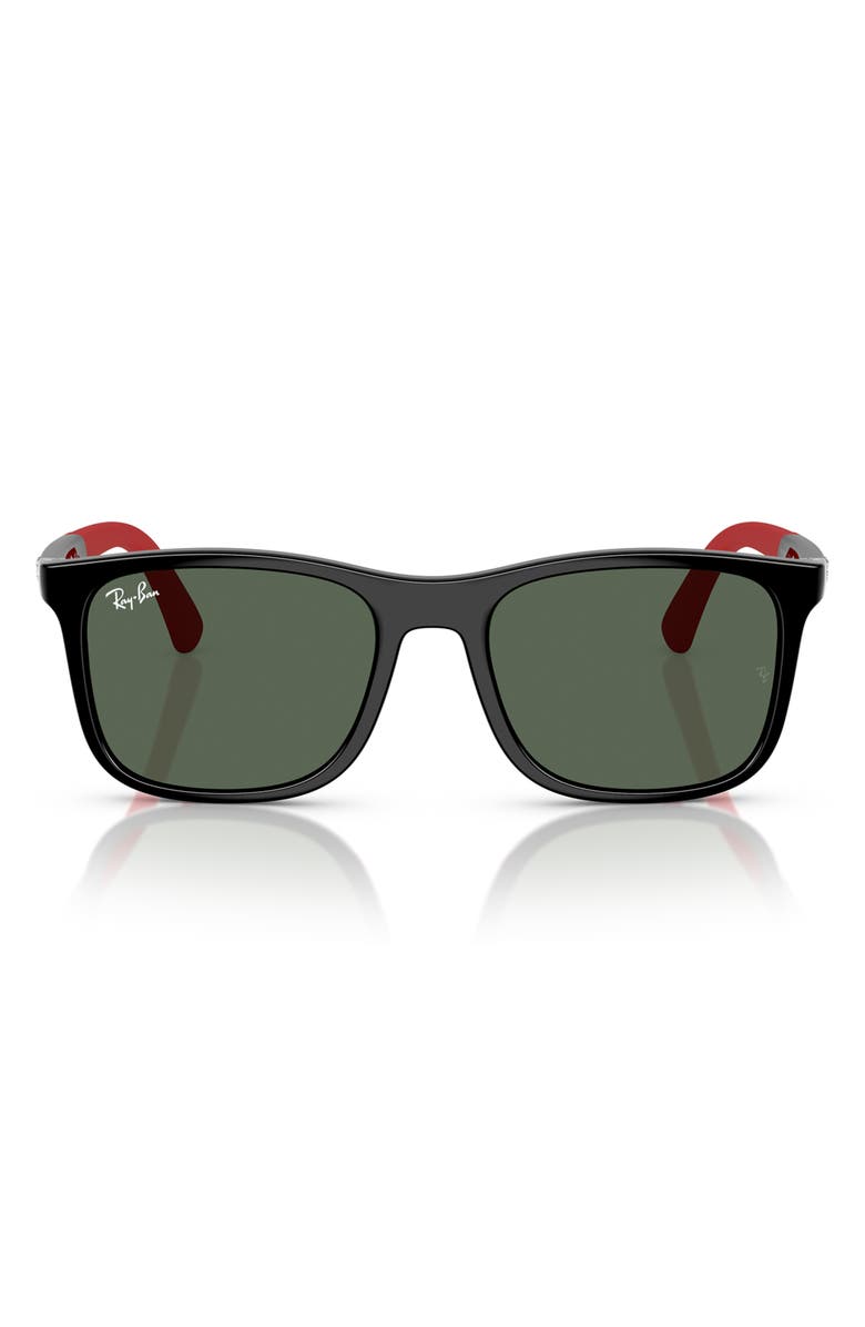 Ray-Ban Kids' 47mm Square Sunglasses, Main, color, Black/ Dark Green