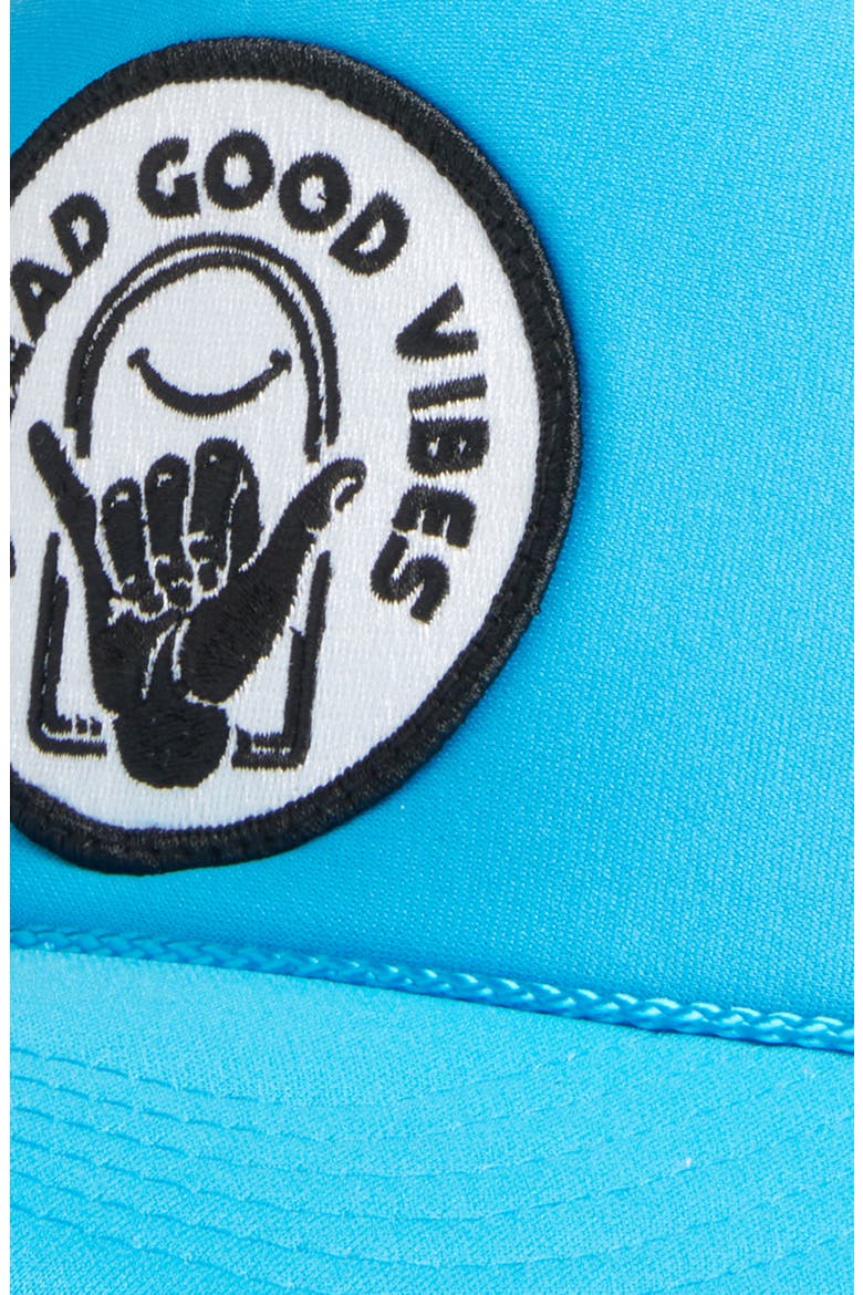 Good Vibes Trucker Hat, Alternate, color, BLUE