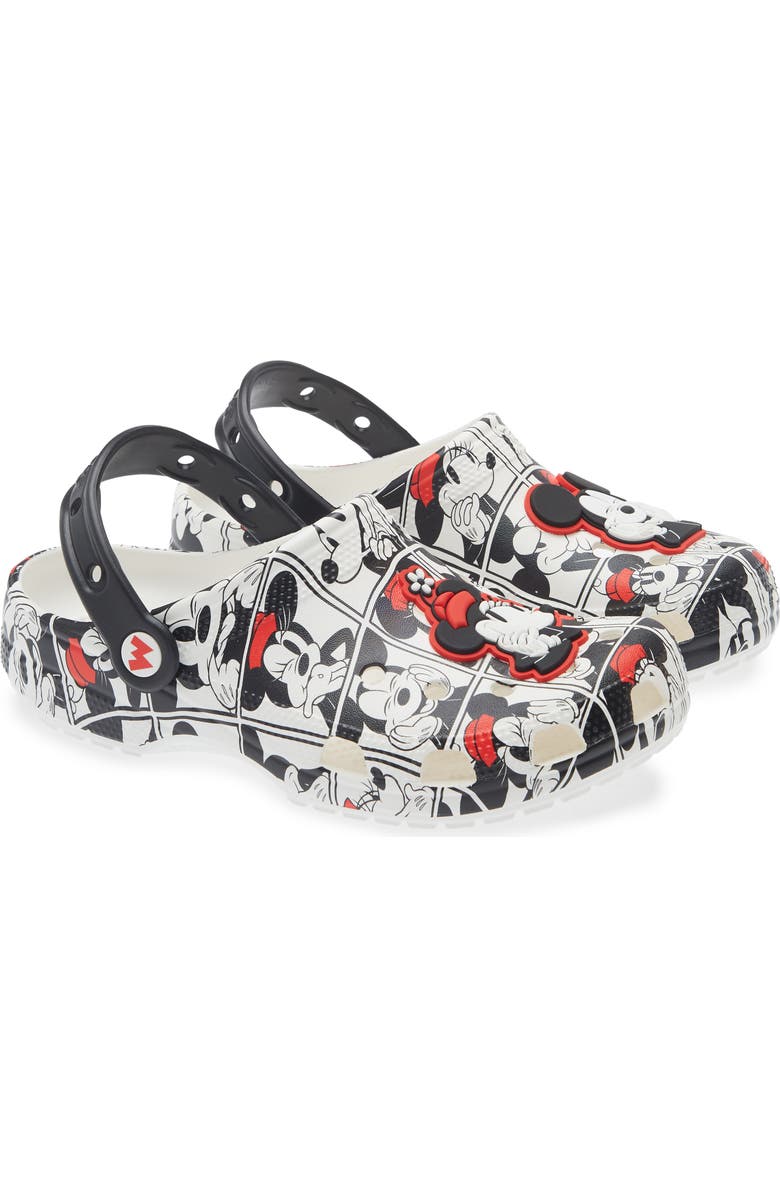 CROCS Mickey & Minnie Classic Clog, Main, color, White Multi