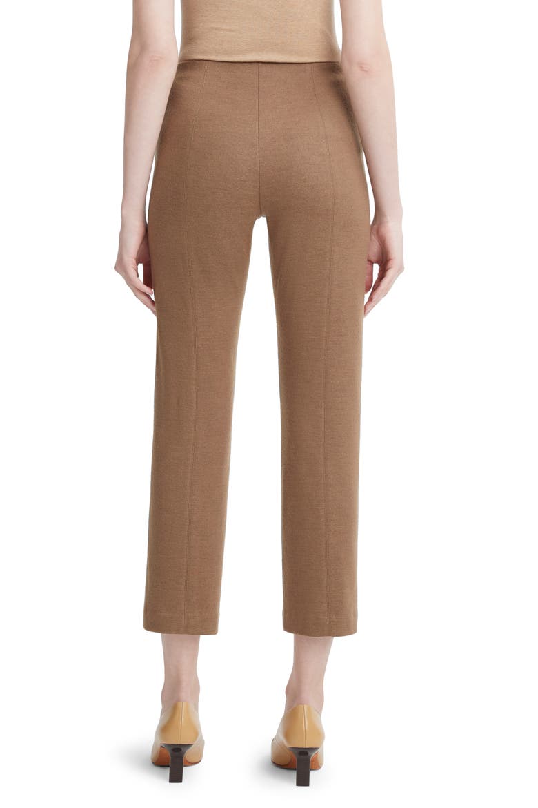 Cozy Stitch Pintuck Wool Blend Crop Pants, Alternate, color, RISTRETTO