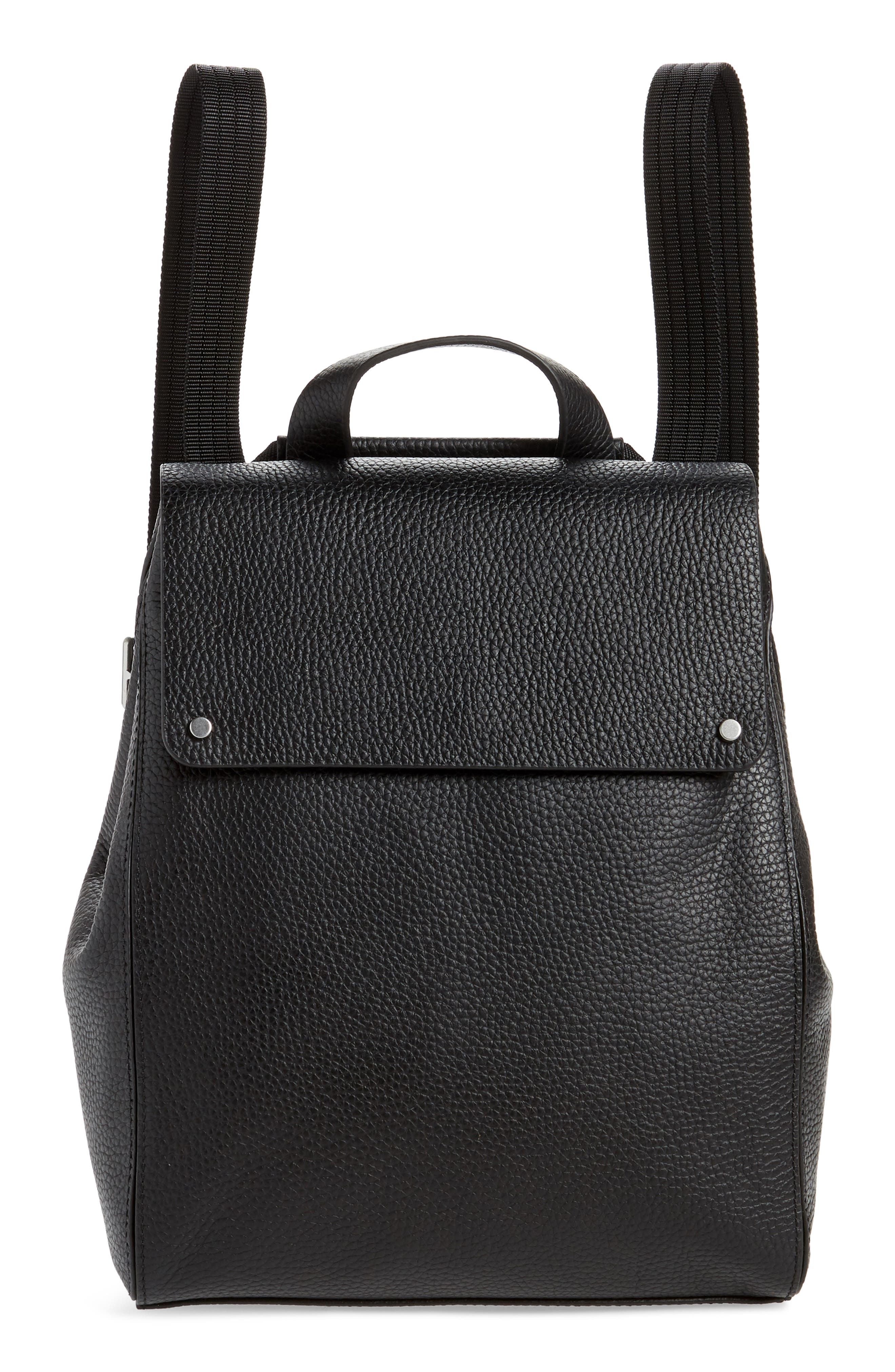 Treasure & Bond Amari Pebbled Leather Backpack, Main, color, 