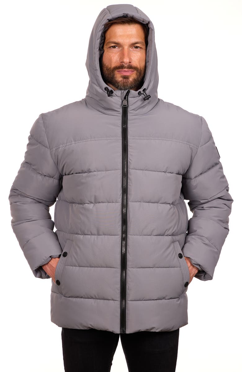 Perry Ellis Heavyweight Quilted Jacket, Alternate, color, Mid Grey