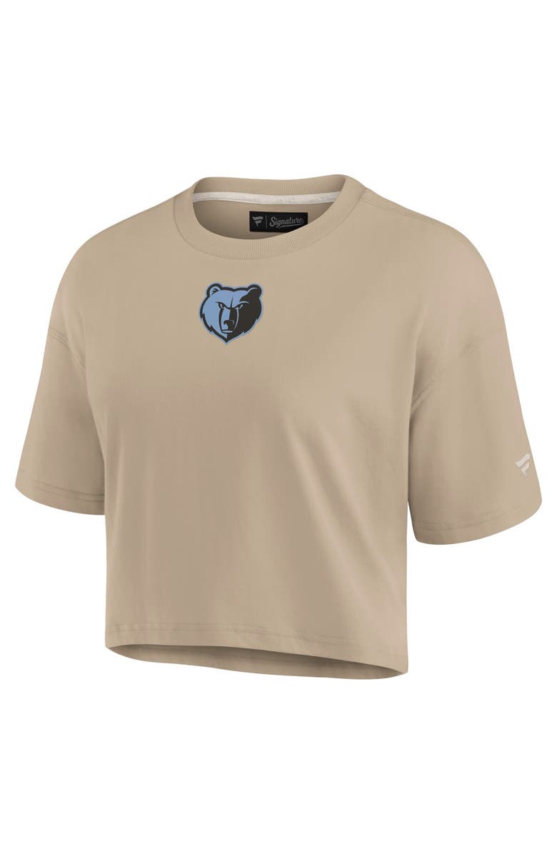Fanatics Signature Women's Fanatics Signature Khaki Memphis Grizzlies Elements Super Soft Boxy Cropped T-Shirt, Alternate, color, Khaki