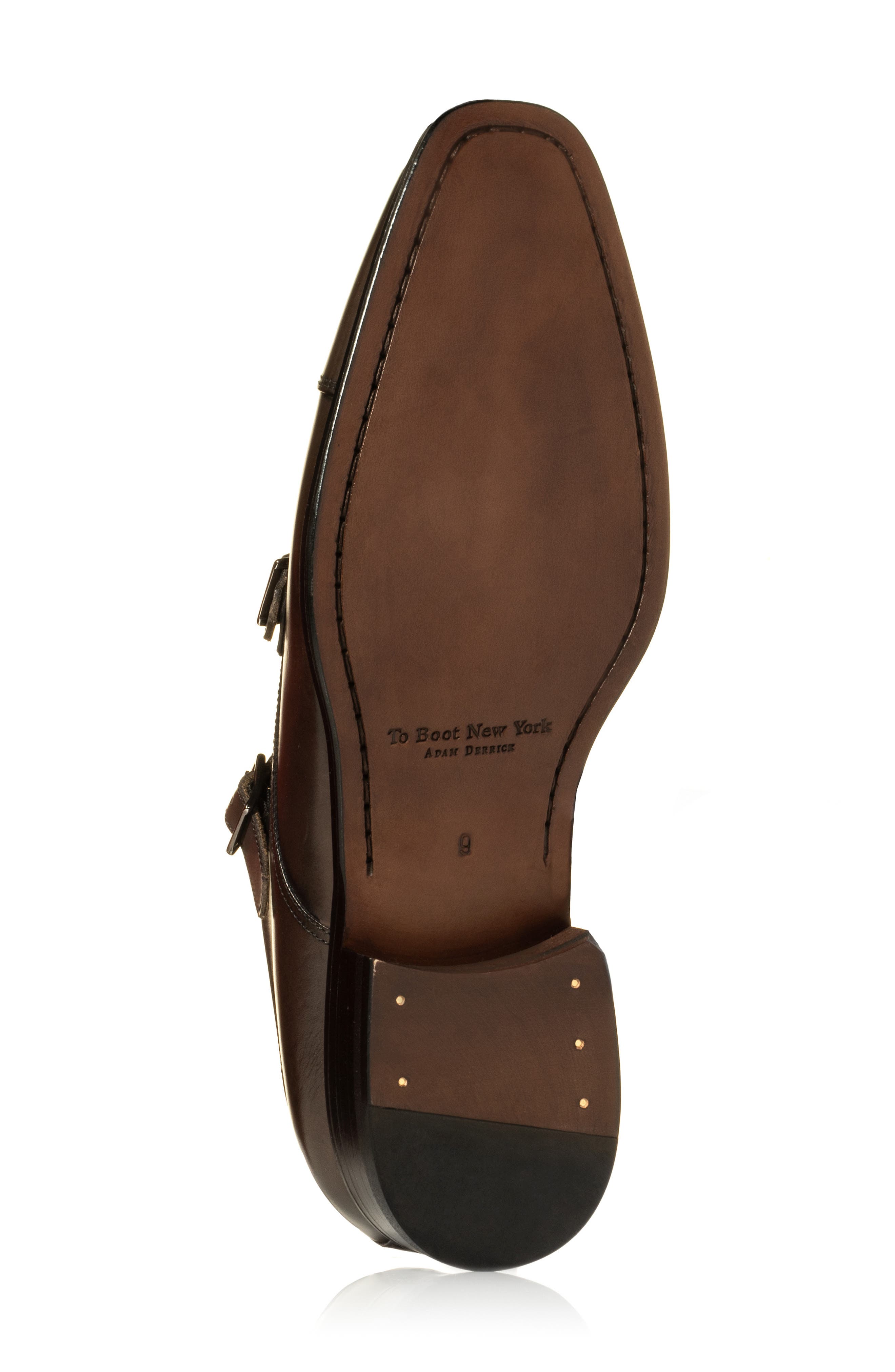 Dakota Double Monk Strap Leather Shoe, Alternate, color, PARMA ASHEN BROWN