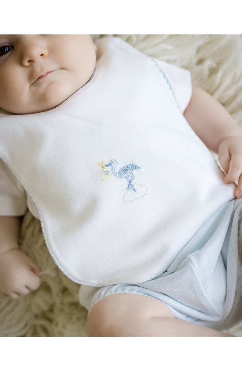 Cuclie Just Delivered Bib, Alternate, color, White & Blue