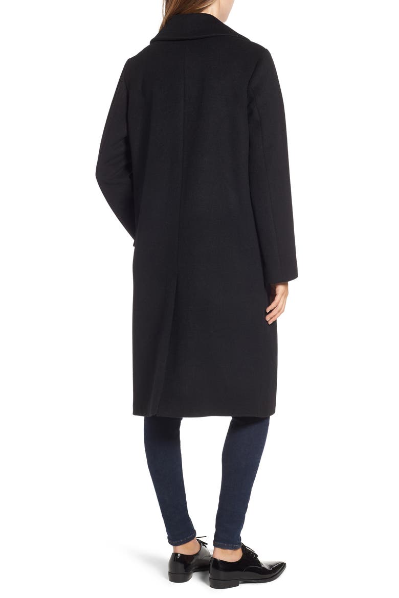 Wool Blend Coat, Alternate, color, BLACK