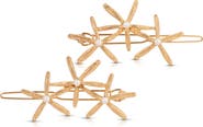 Ettika Triple Starfish Set of 2 Barrettes