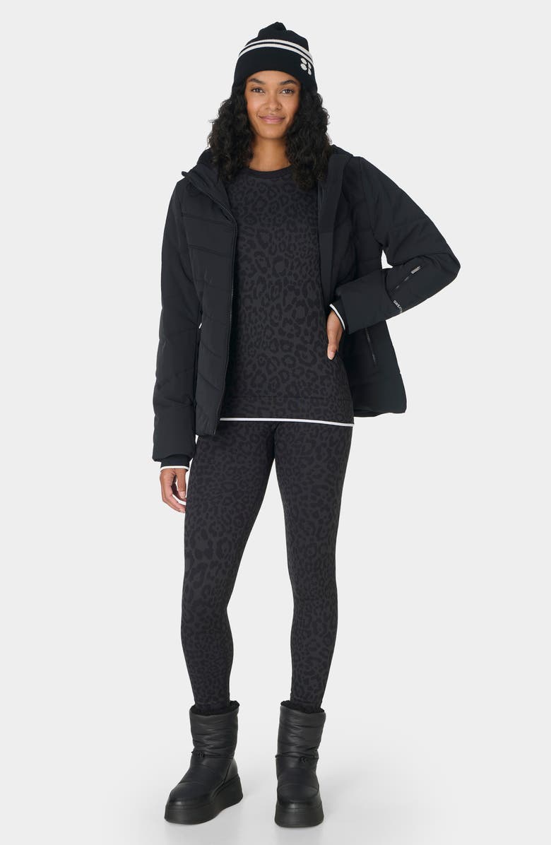 Sweaty Betty Animal Base Layer Leggings, Alternate, color, Grey Leopard Jacquard