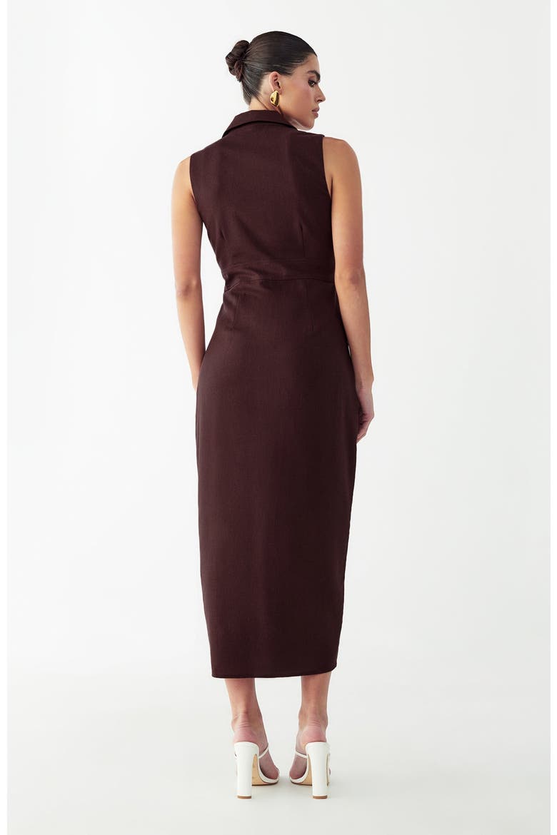 Barossa Midi Dress, Alternate, color, Chocolate