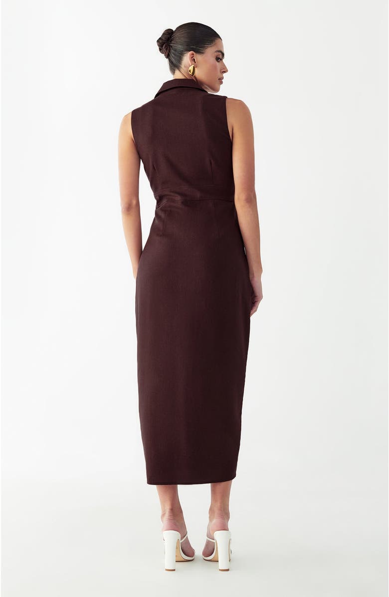 WILLA Barossa Midi Dress, Alternate, color, Chocolate
