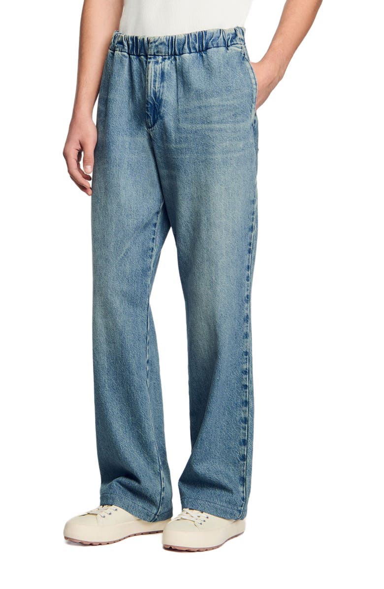 SANDRO Wide-leg jeans, Alternate, color, Blue Vintage - Denim
