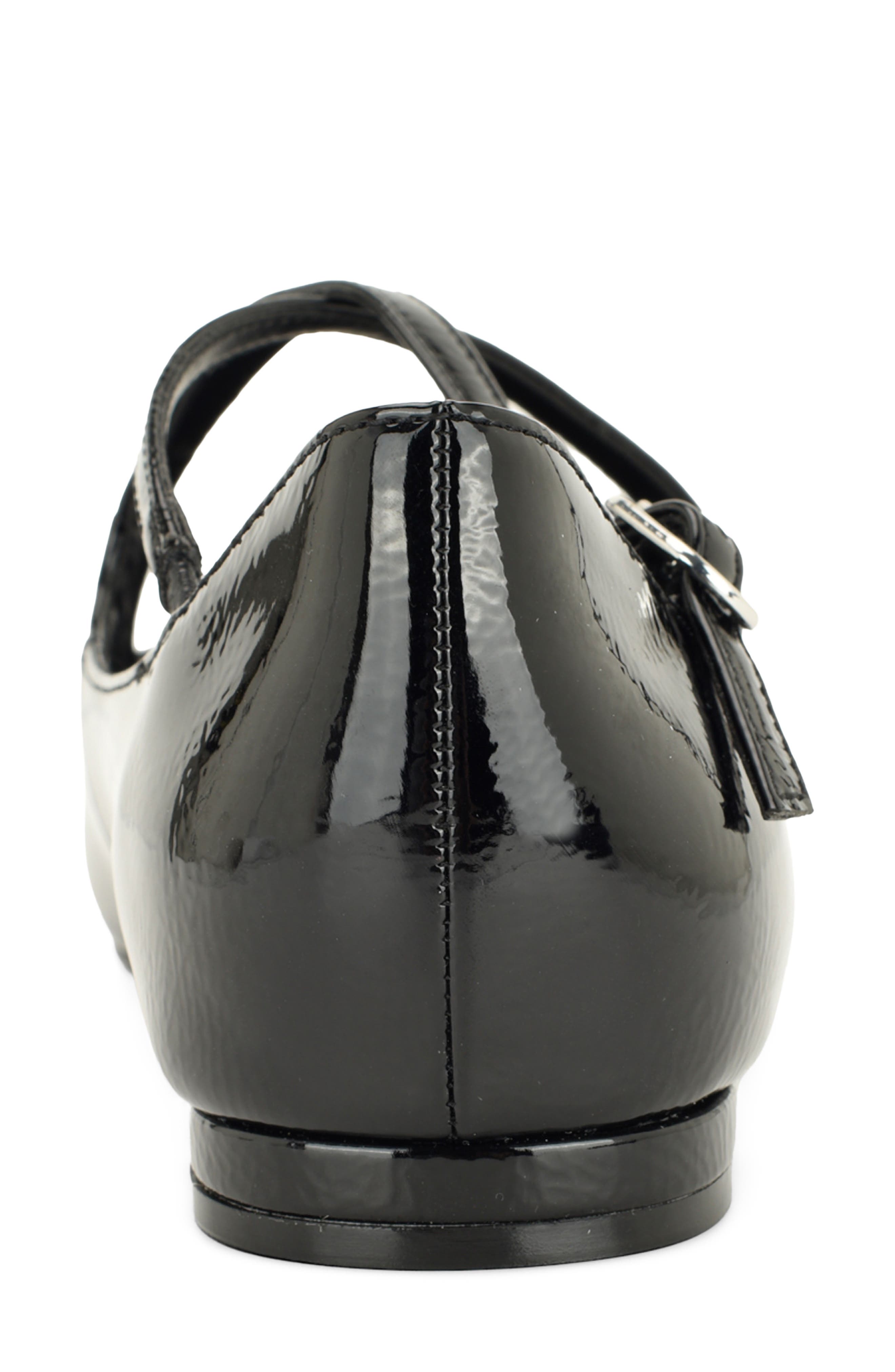 Jarry Pointed Toe Flat, Alternate, color, BLACK