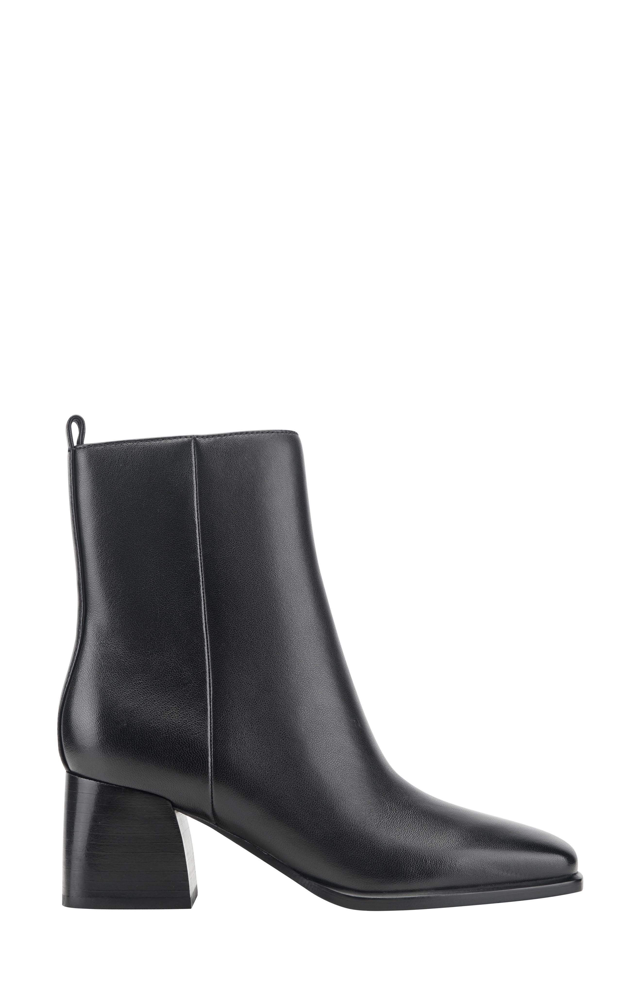 Milley Leather Bootie, Alternate, color, BLACK