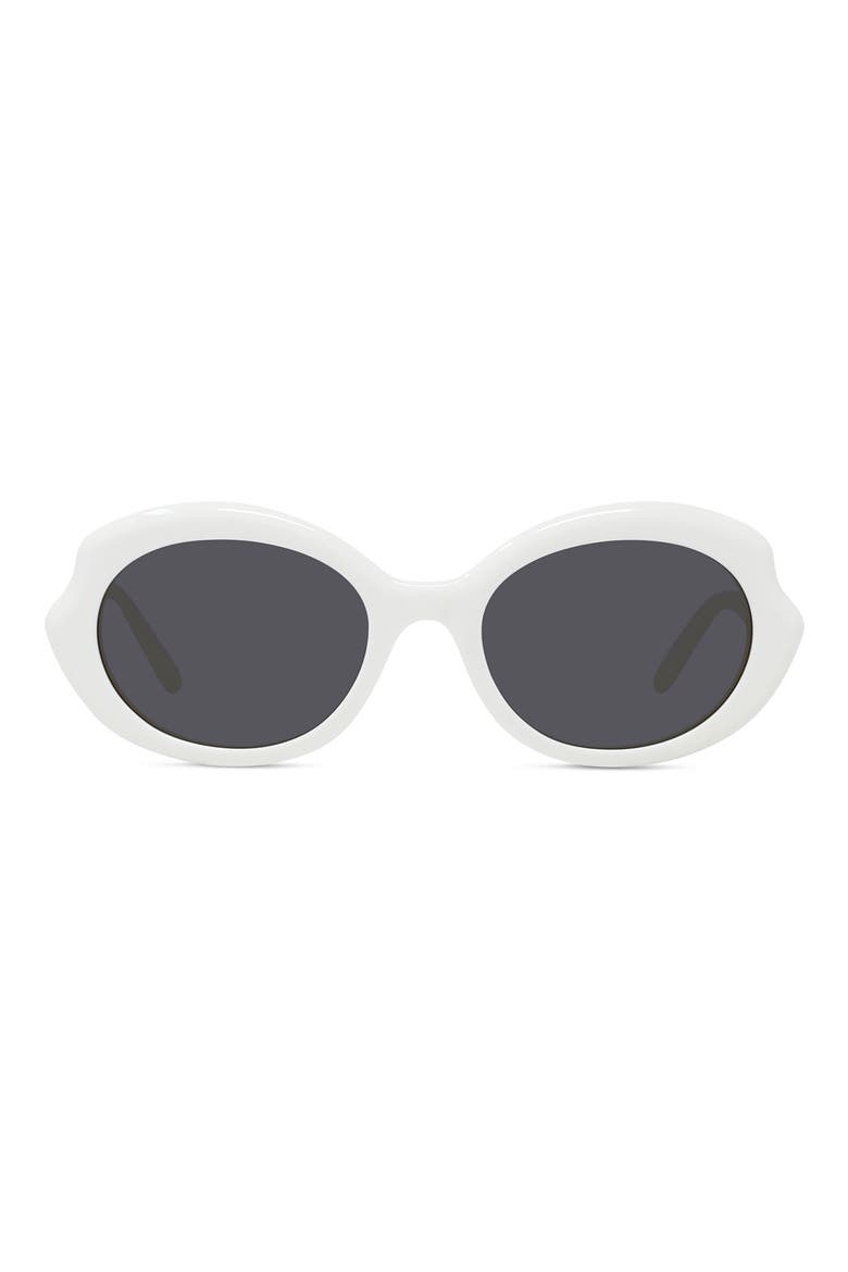 Thin Mini 54mm Oval Sunglasses, Main, color, IVRY/SMK