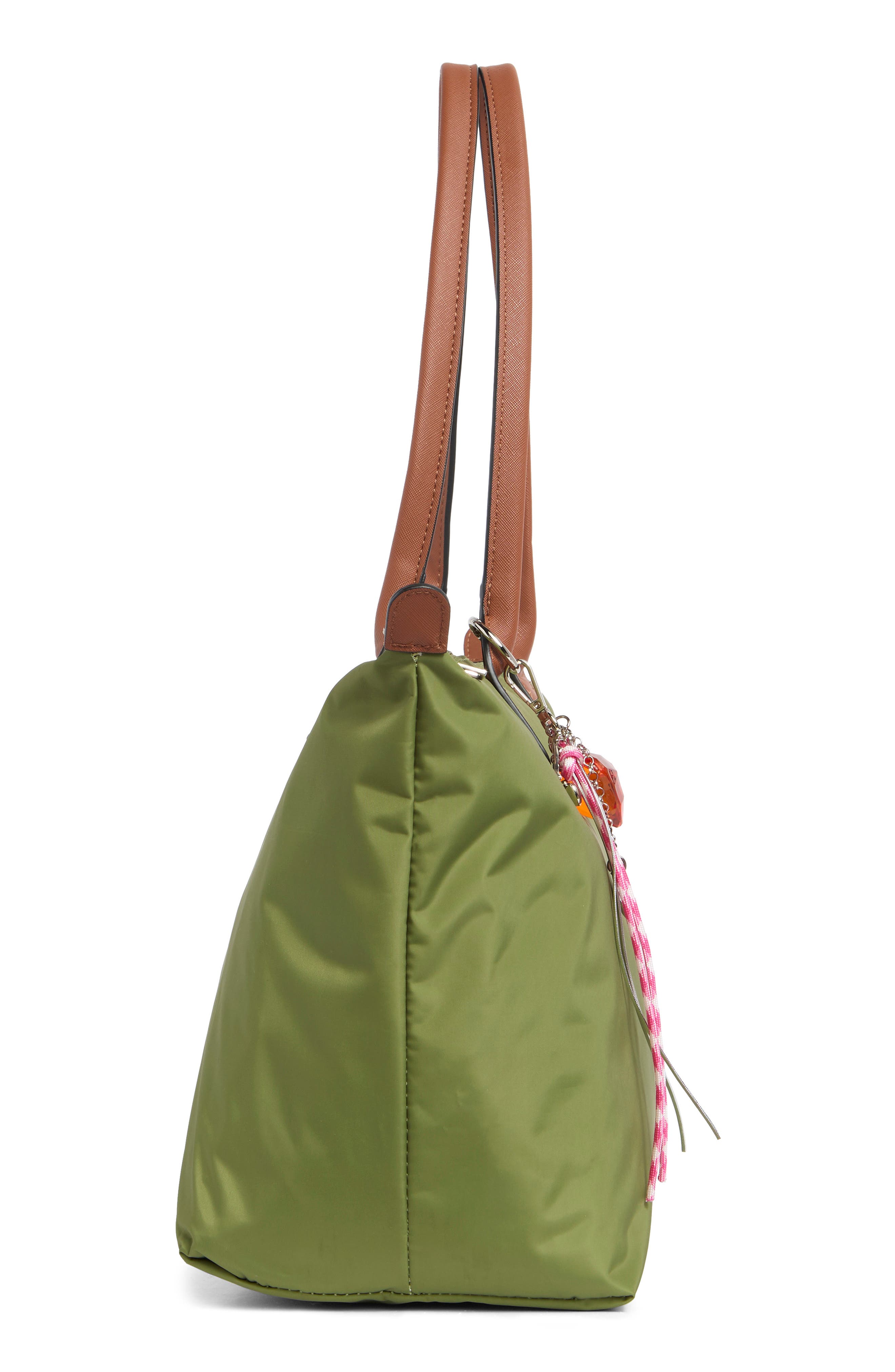 Madden Girl Nylon Tote, Alternate, color, Moss