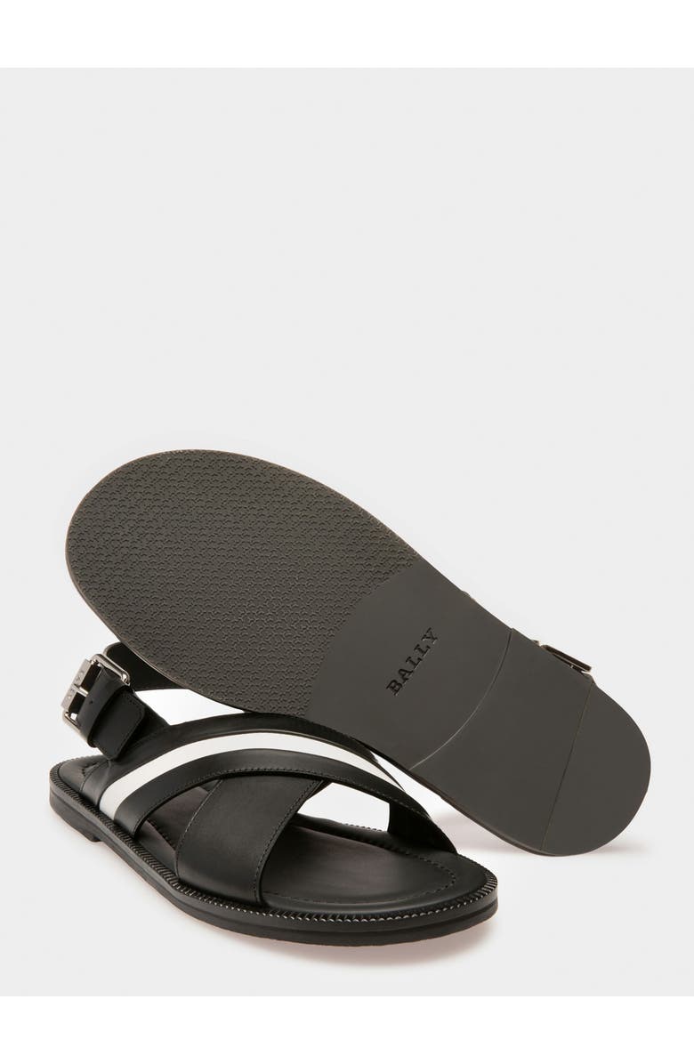 Bally Jamilo Leather Sandals, Alternate, color, Black