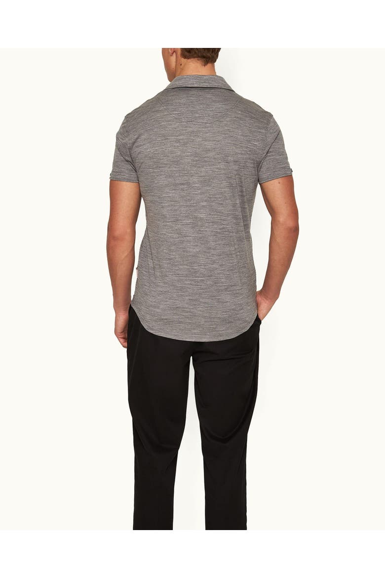 Sebastian Merino Tailored-Fit Polo Shirt, Alternate, color, Grey Melange