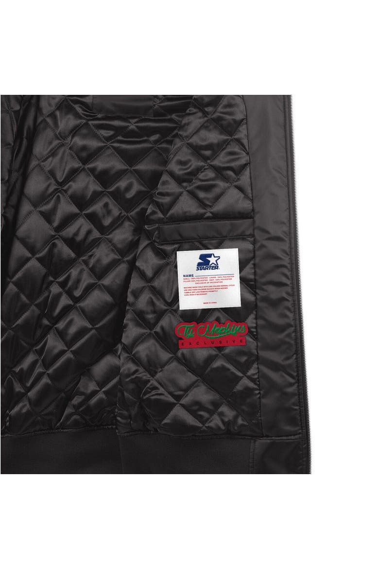 Men's Starter x Ty Mopkins Black Dallas Cowboys Black History Month Satin Full-Zip Jacket, Alternate, color, Black