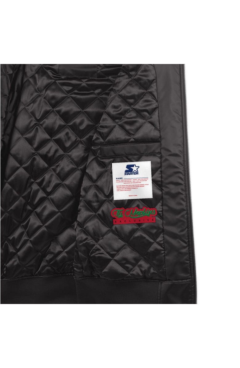 STARTER Men's Starter x Ty Mopkins Black Dallas Cowboys Black History Month Satin Full-Zip Jacket, Alternate, color, 