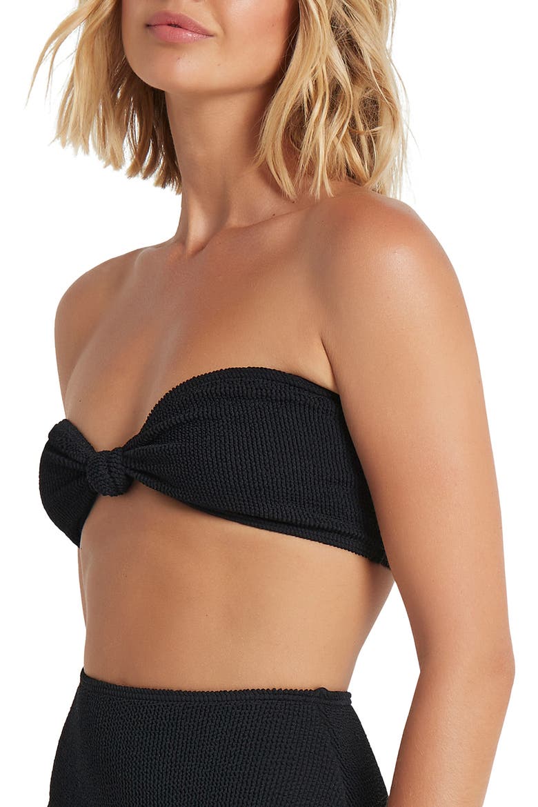 BOUND by Bond-Eye Sahara Bandeau Bikini Top, Alternate, color, BLACK