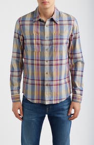 AG Wayne Plaid Button-Up Work Shirt