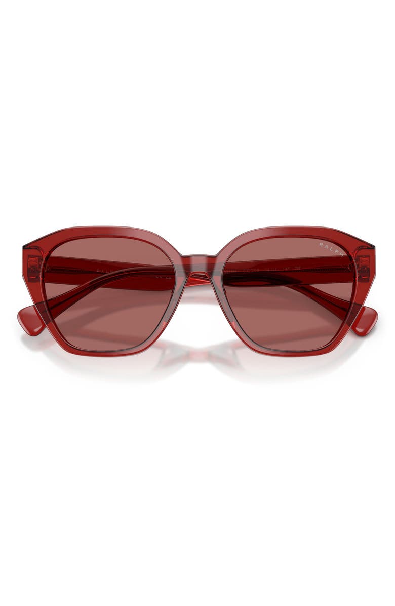 Ralph Lauren 54mm Cat Eye Sunglasses, Alternate, color, Shiny Burgundy / Light Violet