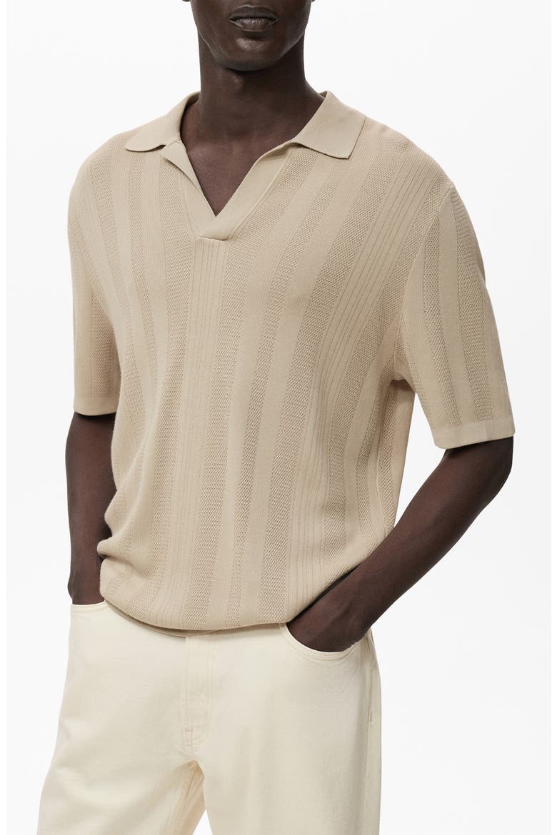 Rib Johnny Collar Polo, Main, color, LIGHT/ PASTEL GREY