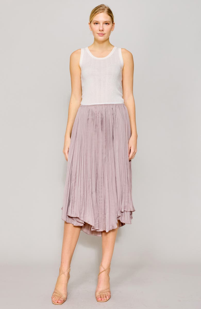 MELLODAY Textured Pleat Flounce Skirt, Alternate, color,