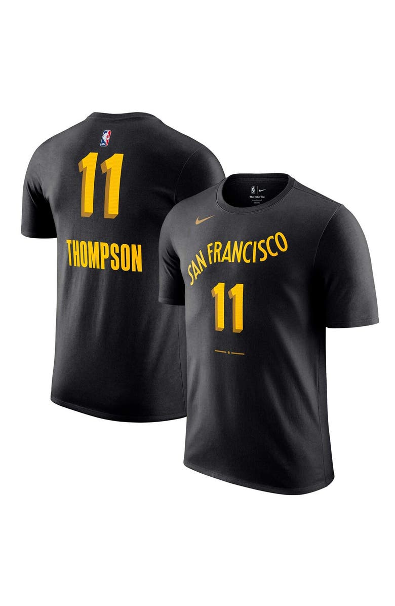 Nike Men's Nike Klay Thompson Black Golden State Warriors 2023/24 City Edition Name & Number T-Shirt, Main, color, 