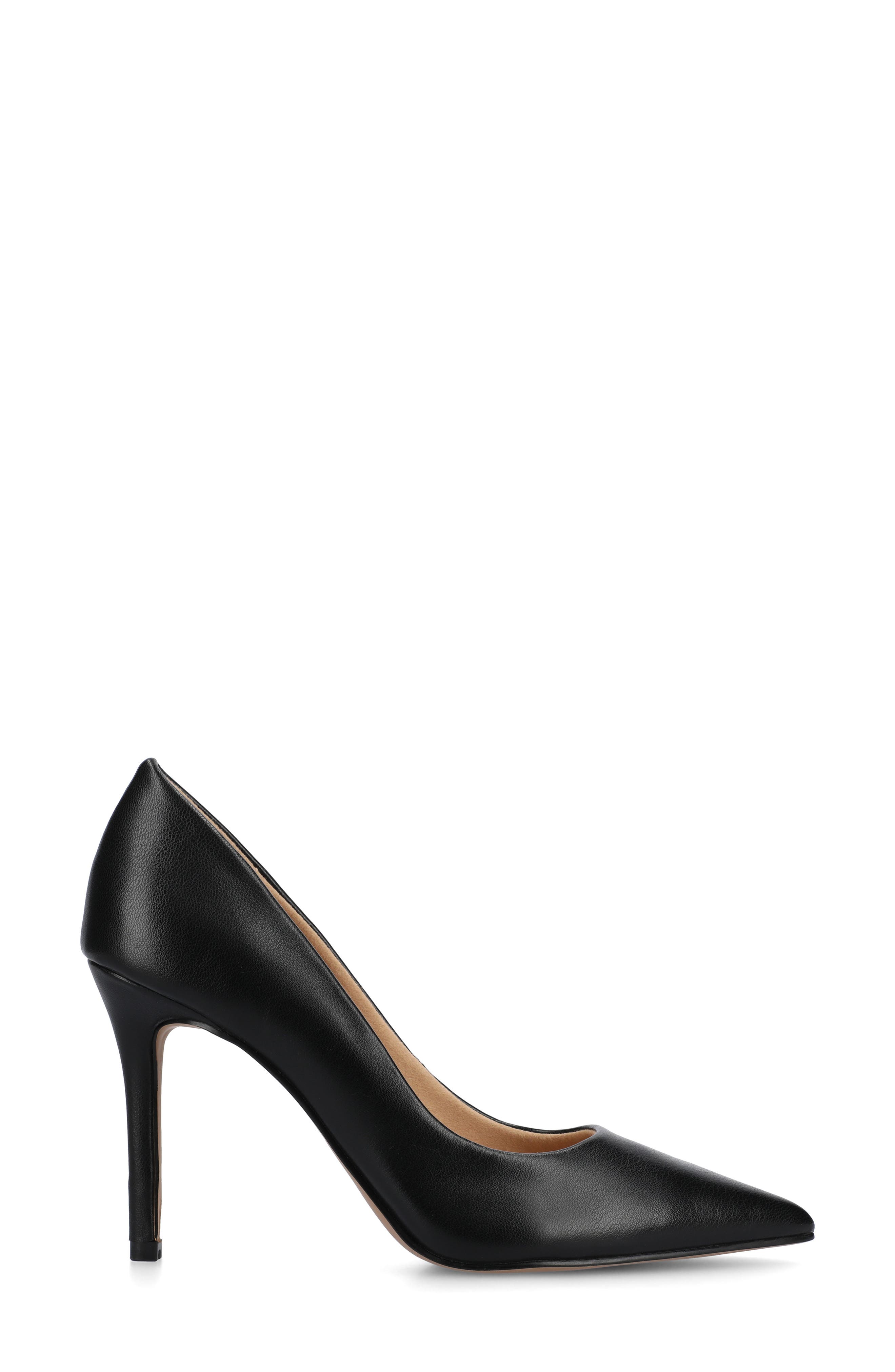 Embellished Pointed Toe Pump, Alternate, color, BLACK PU