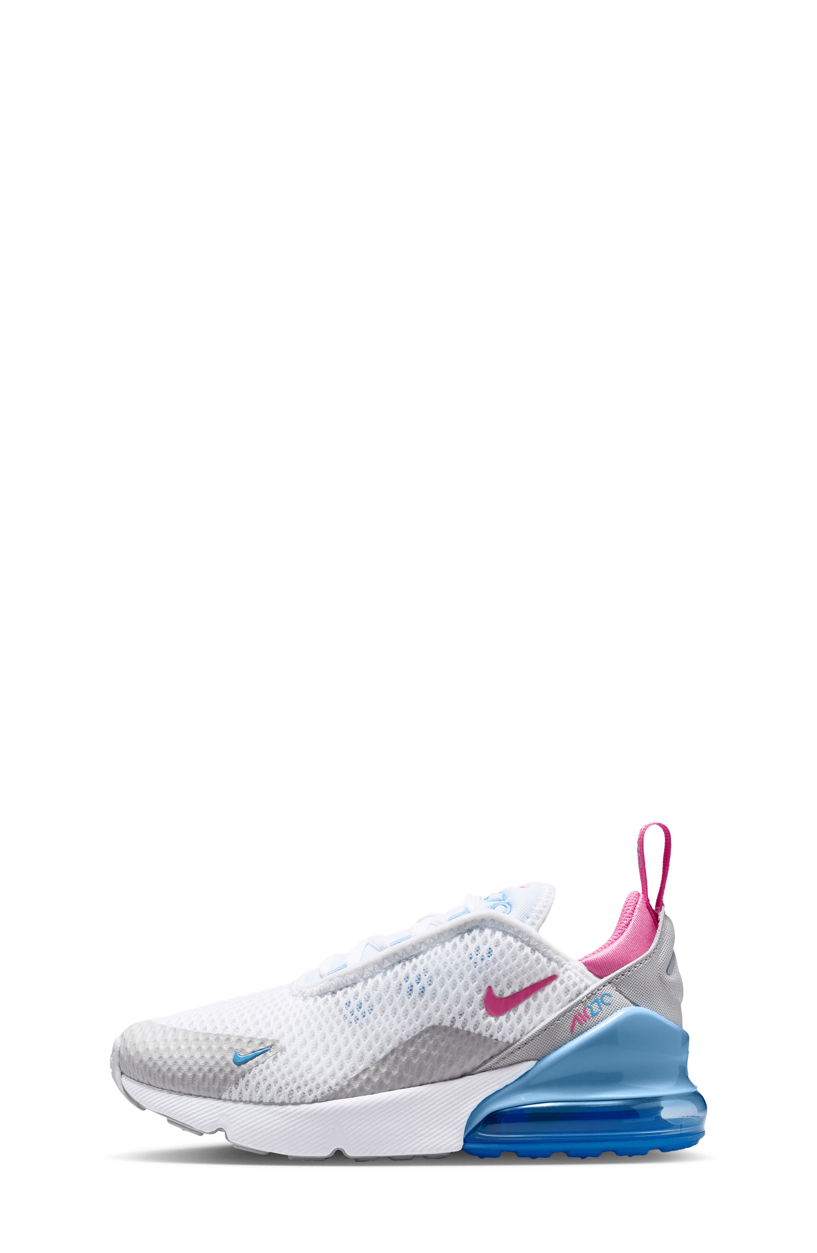 Kids' Air Max 270 Sneaker, Alternate, color, WHITE/BLUE/GREEN/PINKSICLE