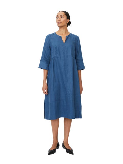MaNasya Linen Tunic Midi Dress