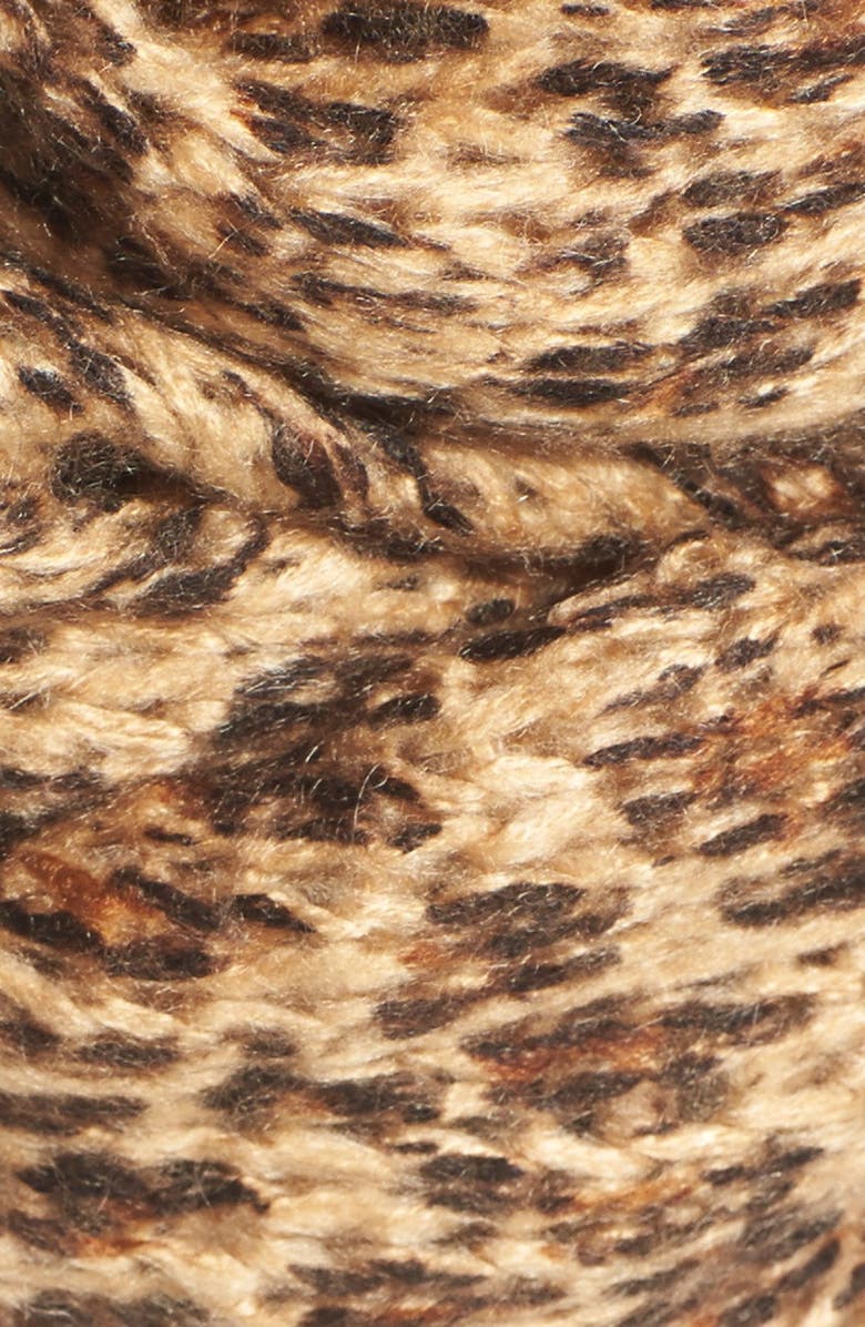 BP. Leopard Knit Infinity Scarf, Alternate, color, 