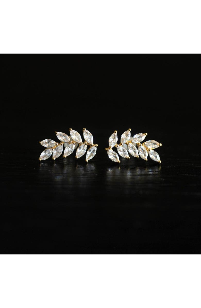 Ivy & Pearl Co. Luxe Marquise Bridal Earrings, Alternate, color, Clear Crystals