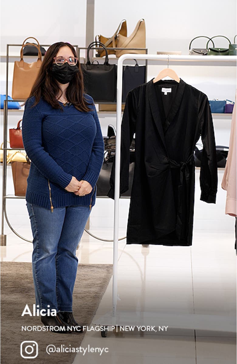 Chase the Night Long Sleeve Wrap Minidress, sales video thumbnail