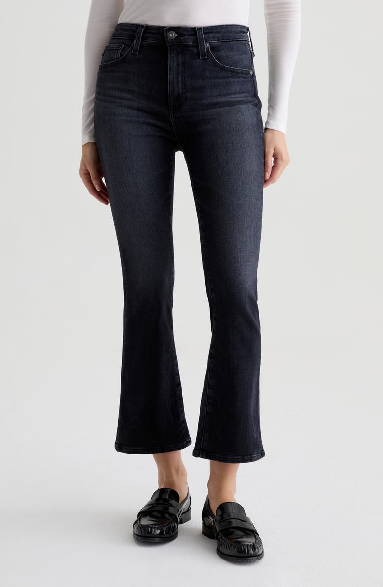 AG Farrah Mid Rise Crop Bootcut Jeans, Main, color, Glitch