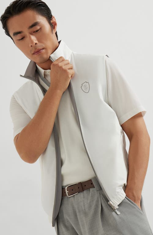 Brunello Cucinelli Nylon Weather-resistant Reversible Gilet In White