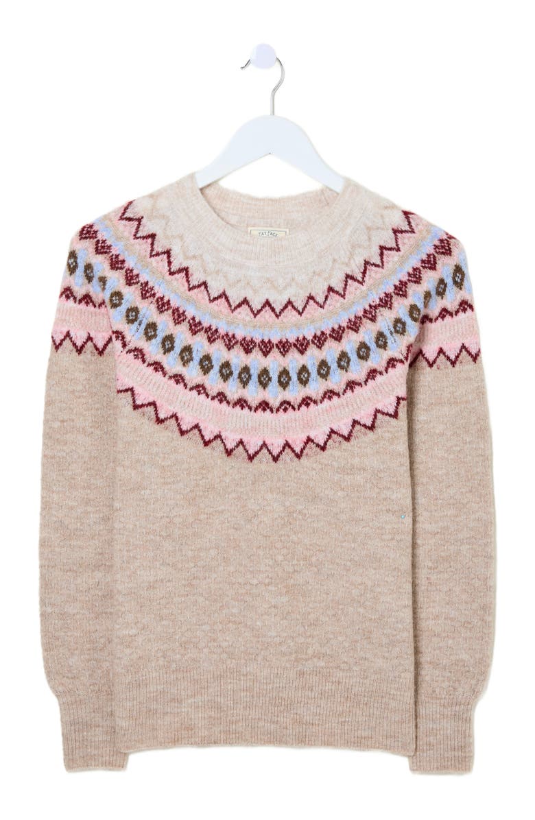 FatFace Women's Plus Size Wild Fairisle Yoke Sweater, Alternate, color, 