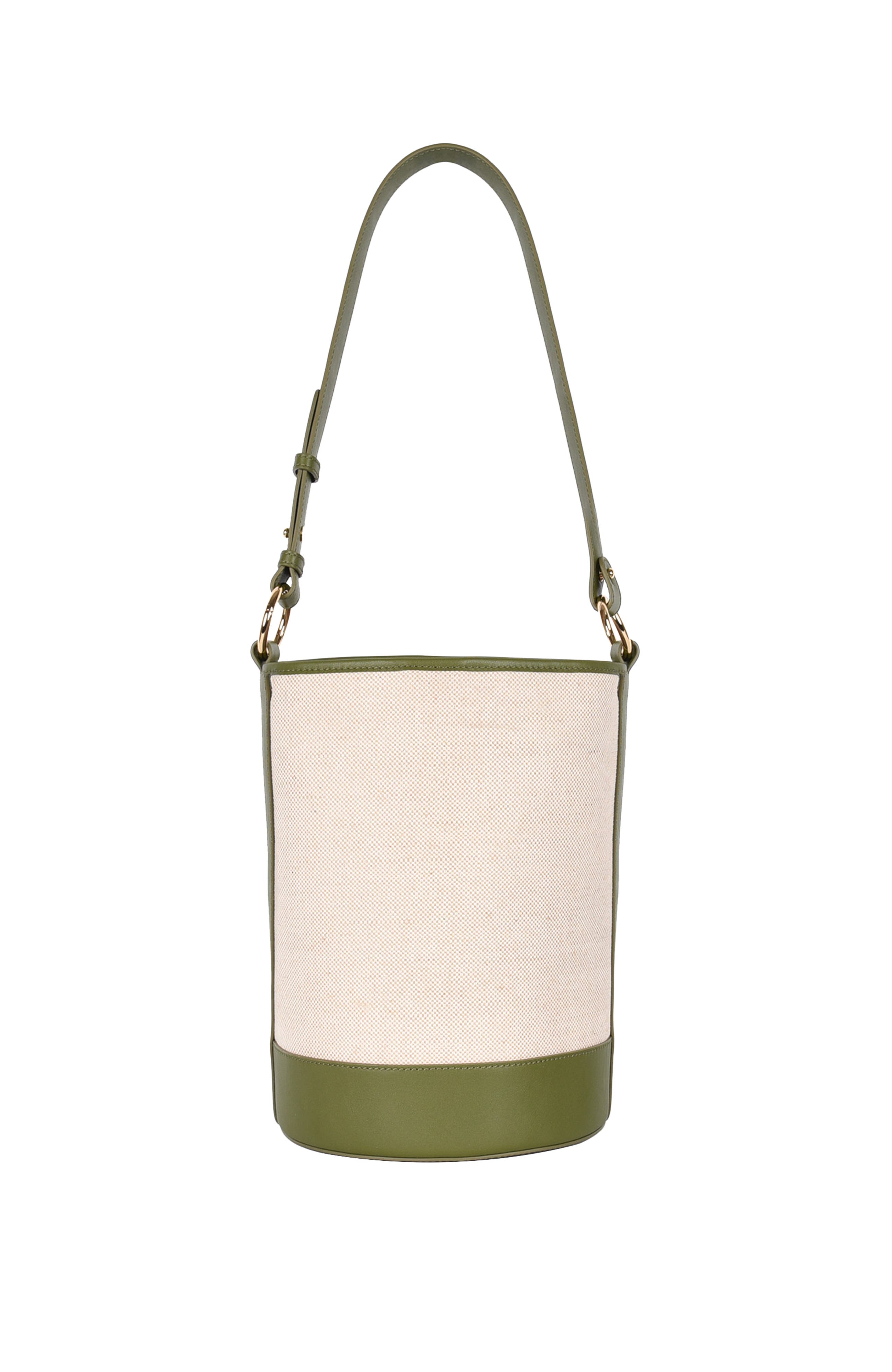 HYER GOODS Canvas and Upcycled Leather Convertible Bucket Bag, Alternate, color, 