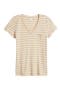  Tan- White Elizabeth Stripe