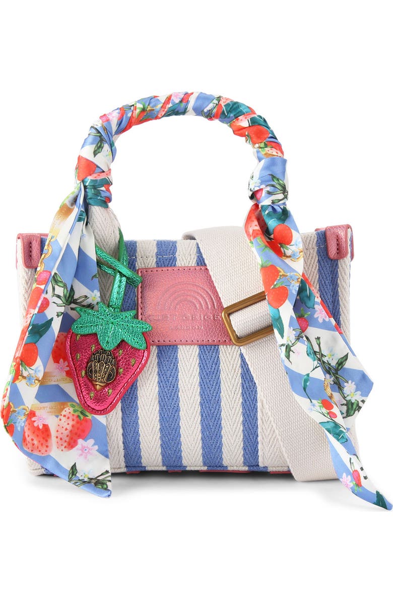 Kurt Geiger London Extra Small Southbank Stripe Shopper, Main, color, Open Blue