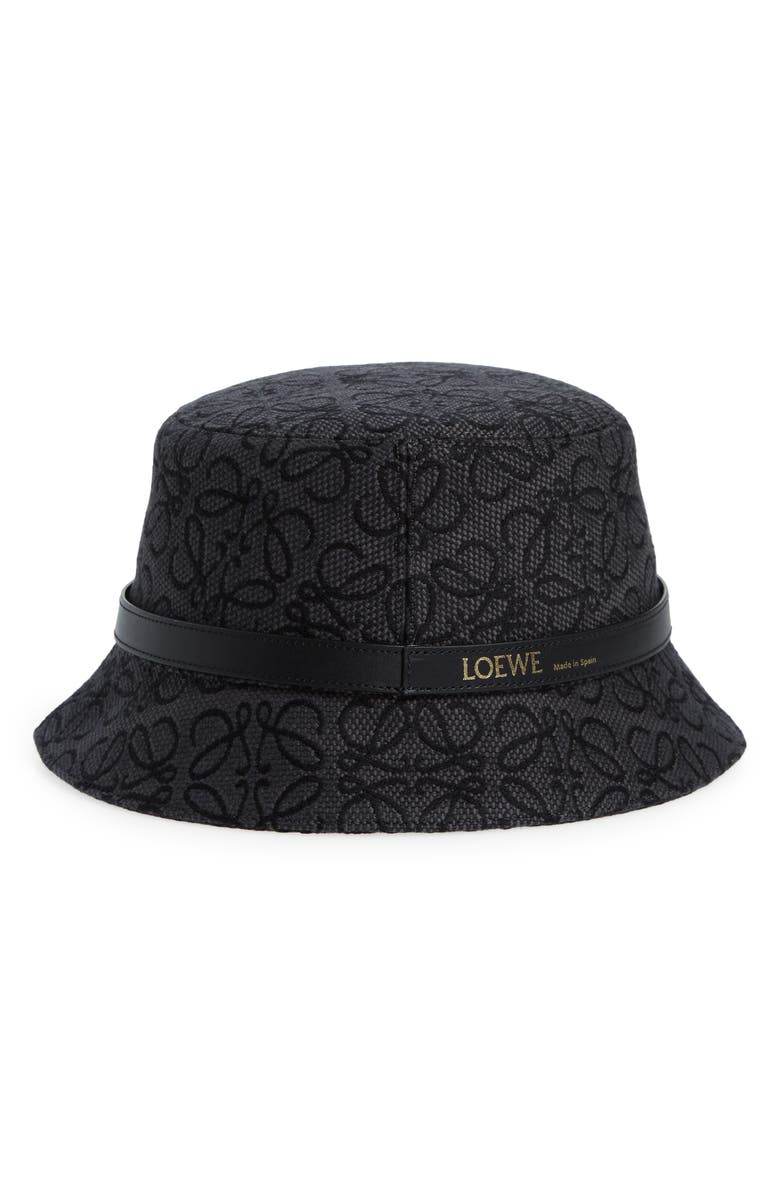 Loewe Anagram Jacquard Bucket Hat, Alternate, color,