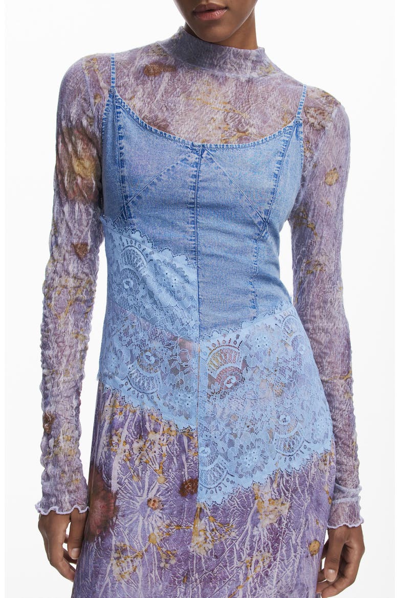 Sleeveless A-Line Dress, Alternate, color, BLUE