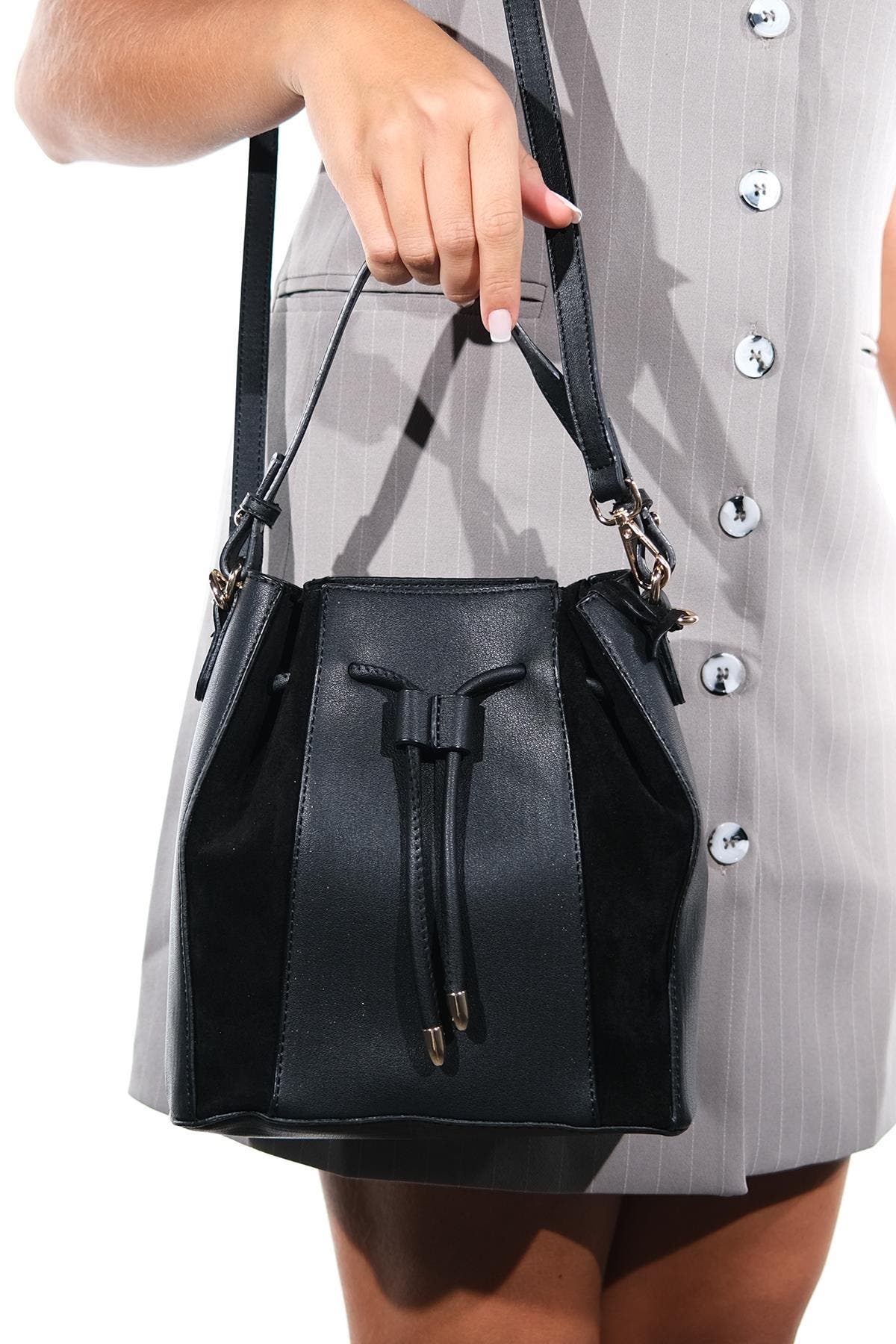 Forever & Always Shoes Maralis Leather Shoulder Bag, Alternate, color, Black