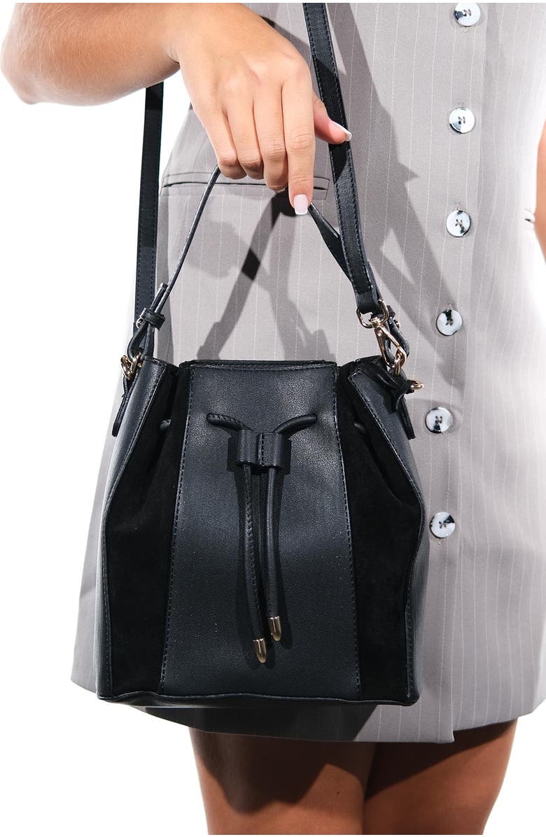 Forever & Always Shoes Maralis Leather Shoulder Bag, Alternate, color, Black