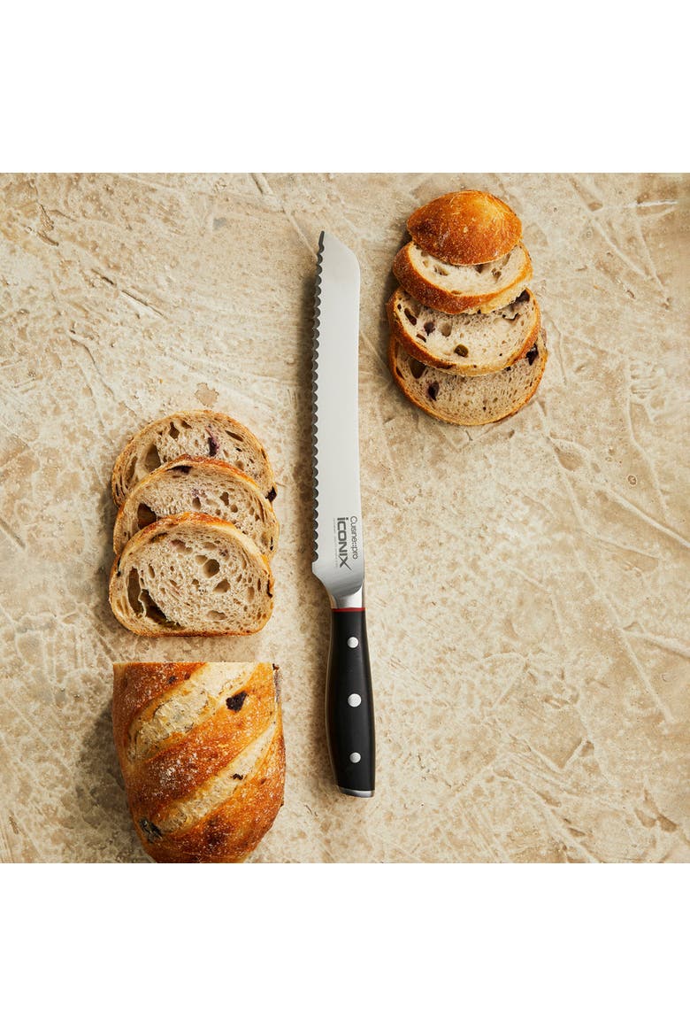 iconiX® 8" Bread Knife, Alternate, color, Black
