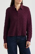Eileen Fisher Classic Collar Stretch Organic Cotton Blend Button-Up Shirt