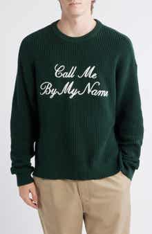 By My Name Crewneck Cotton Sweater
